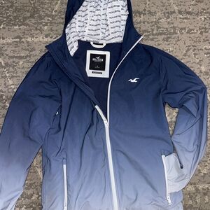 Hollister Blue Gradient Windbreaker